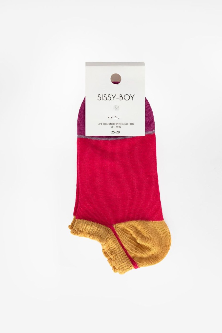 Sissy-Boy Accessoires | Roze Colourblock Enkelsokken