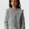 Sissy-Boy Truien En Vesten | Grijsblauwe Sweater Met Zonnetjes Embroidery