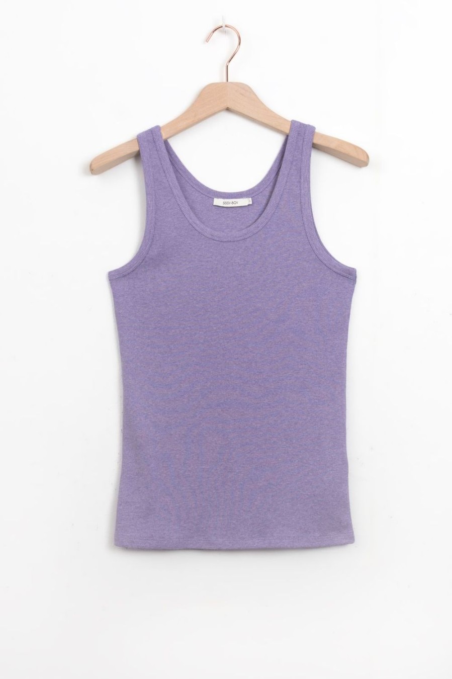 Sissy-Boy T-Shirts En Tops | Lavendel Rib Singlet