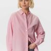 Sissy-Boy Blouses | Licht Gestreepte Oversized Blouse