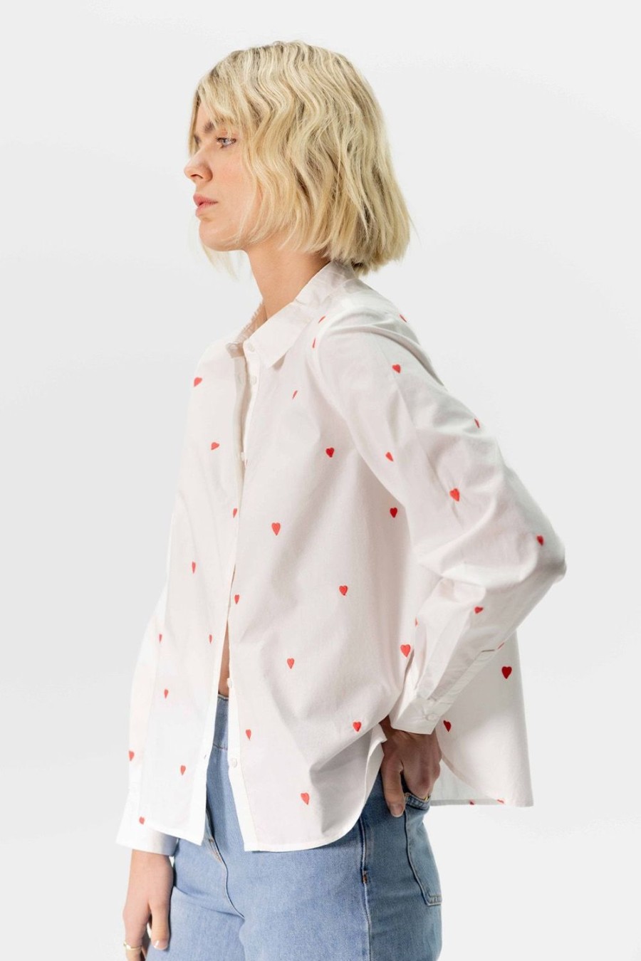 Sissy-Boy Blouses | Te Blouse Met Hartjes Embroidery