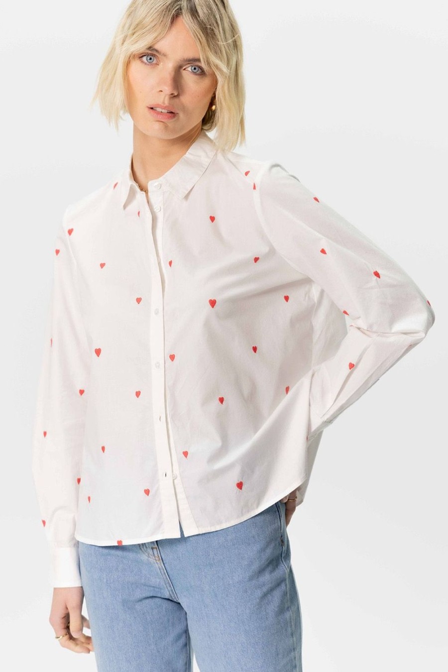 Sissy-Boy Blouses | Te Blouse Met Hartjes Embroidery