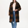 Sissy-Boy Jassen | Lange Geruite Faux Fur Jas