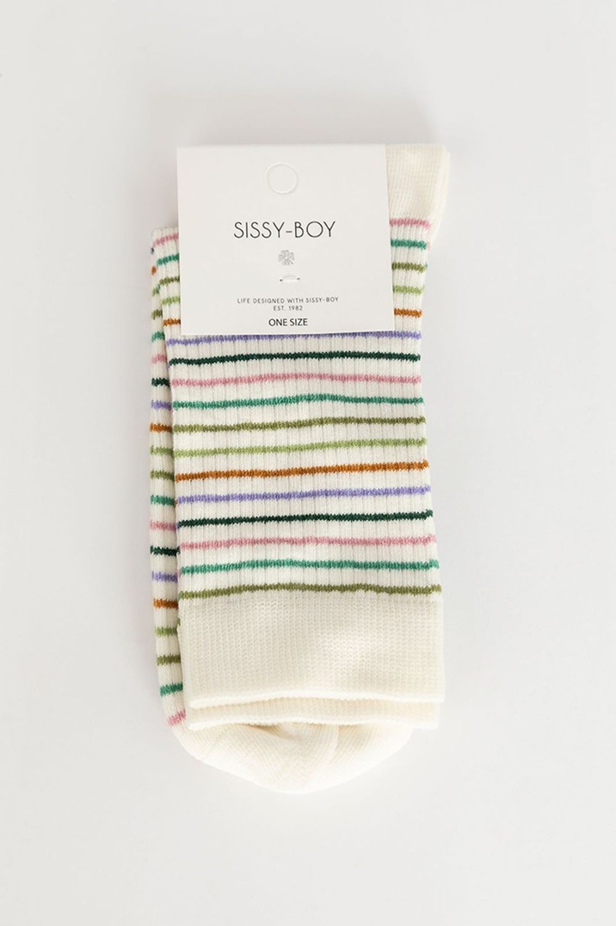 Sissy-Boy Sokken | Multicolour Gestreepte Rib Sokken