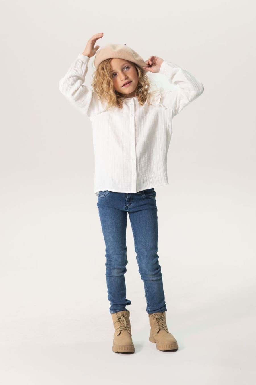 Sissy-Boy Blouses | Te Mousseline Blouse Met Broderie Ruffles