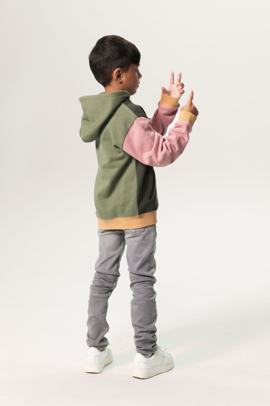 Sissy-Boy Truien En Vesten | Donkergroene Colorblock Oversized Hoodie