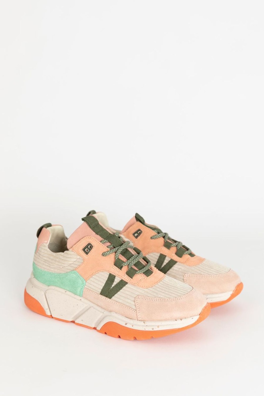 Sissy-Boy Schoenen | Multicolour Suede Sneakers Met Details