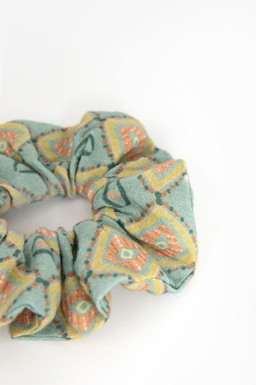 Sissy-Boy Accessoires | Lichtblauwe Scrunchie Met Sjaaltje En Print