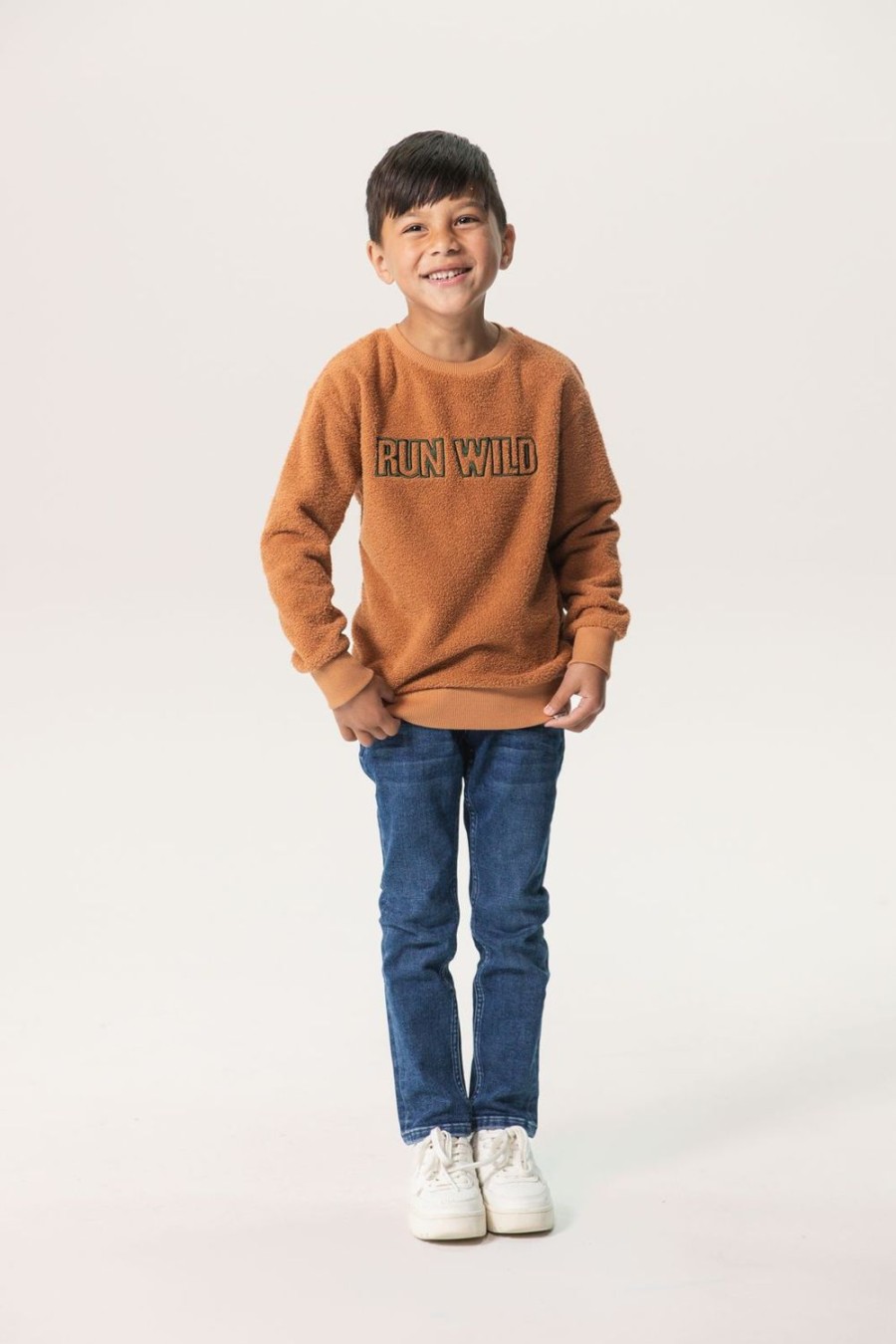 Sissy-Boy Truien En Vesten | Bruine Teddy Sweater Met Embroidery