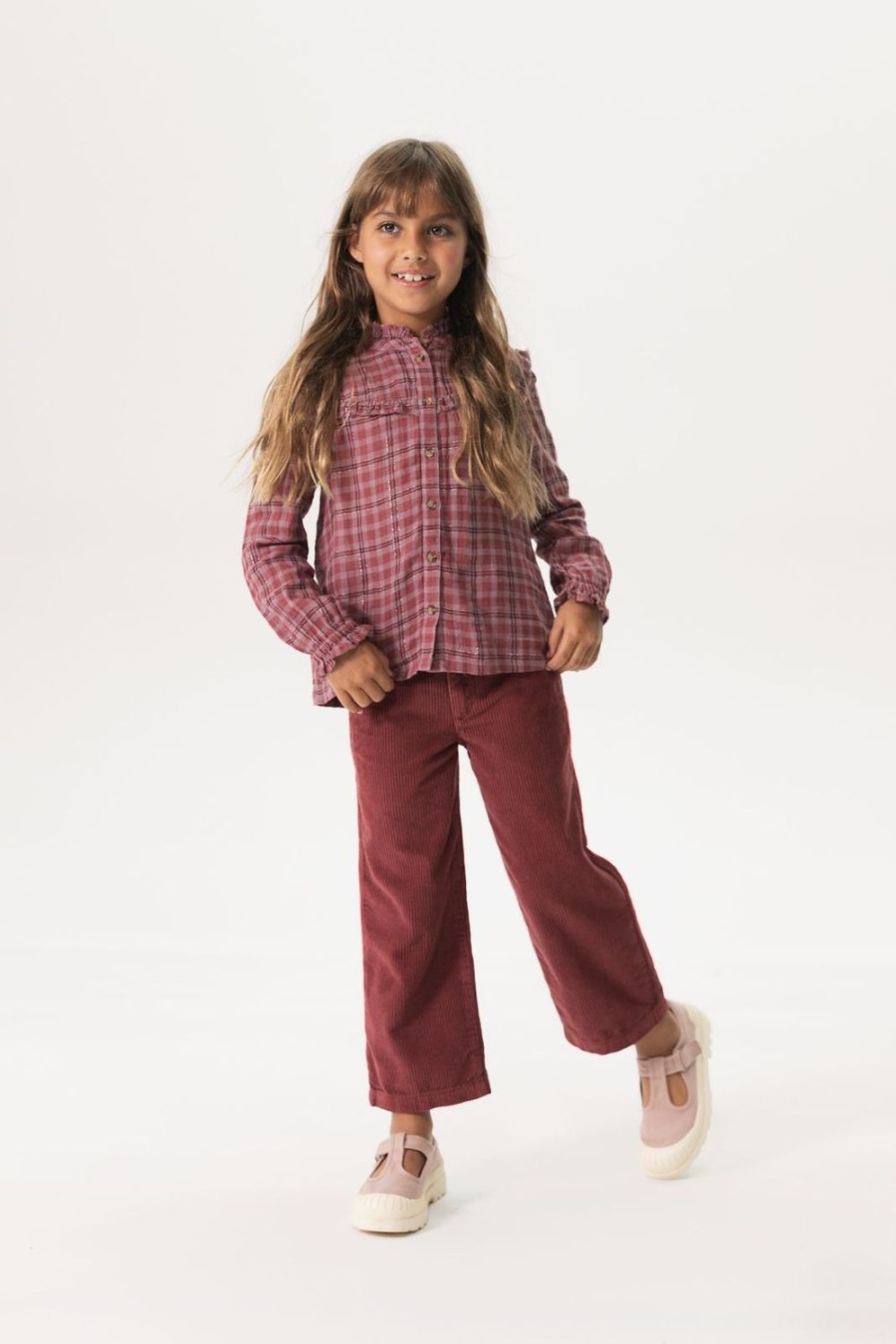 Sissy-Boy Broeken | Donkerroze Corduroy Culotte Broek