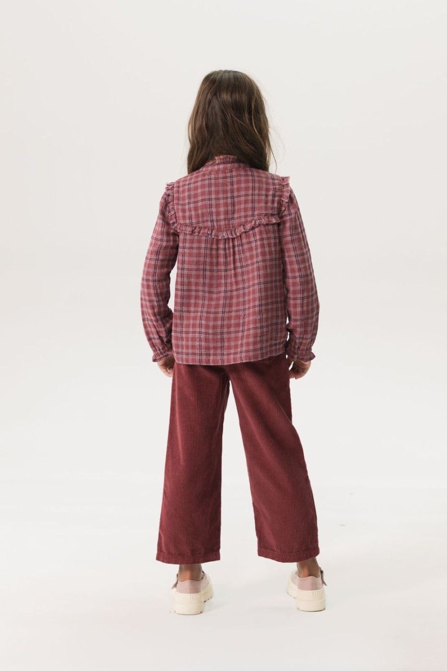 Sissy-Boy Broeken | Donkerroze Corduroy Culotte Broek