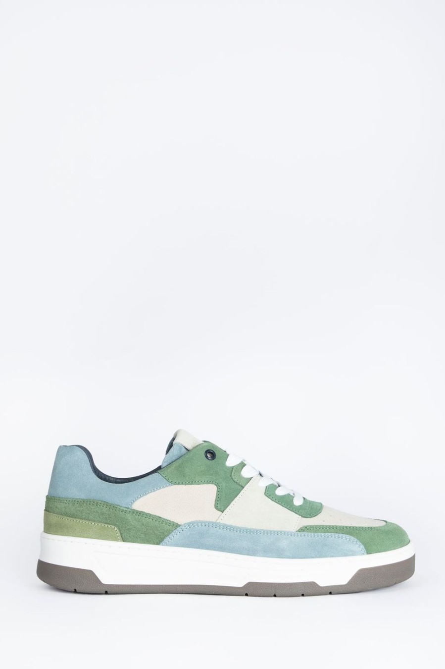 Sissy-Boy Schoenen | E Suede Sneakers Met Blauwe Details