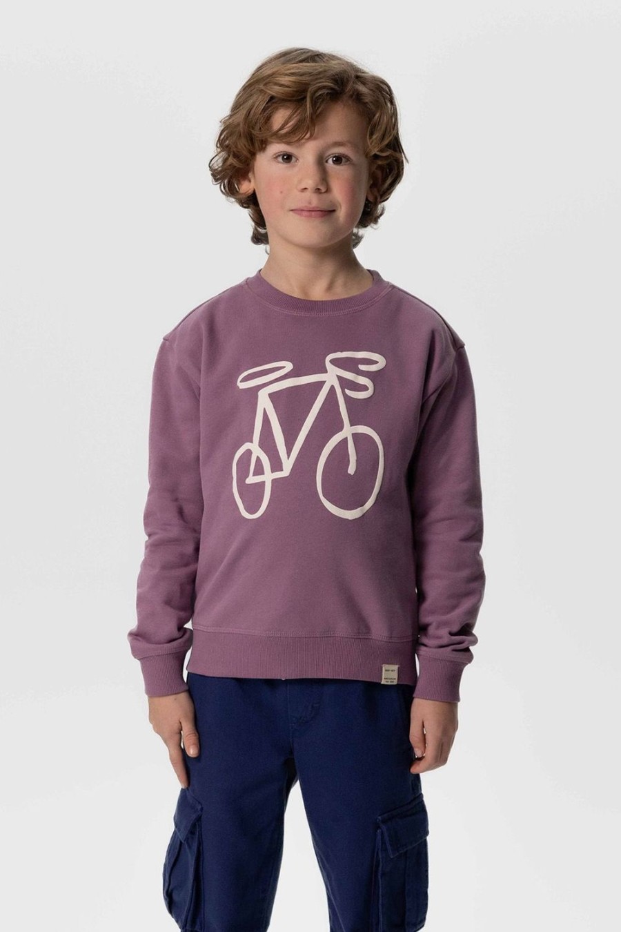 Sissy-Boy Truien En Vesten | Paarse Sweater Met Fiets