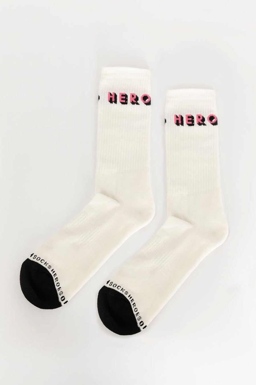 Heroes on Socks Sokken | Heroes On Socks Witte Sportsokken Met Tekst