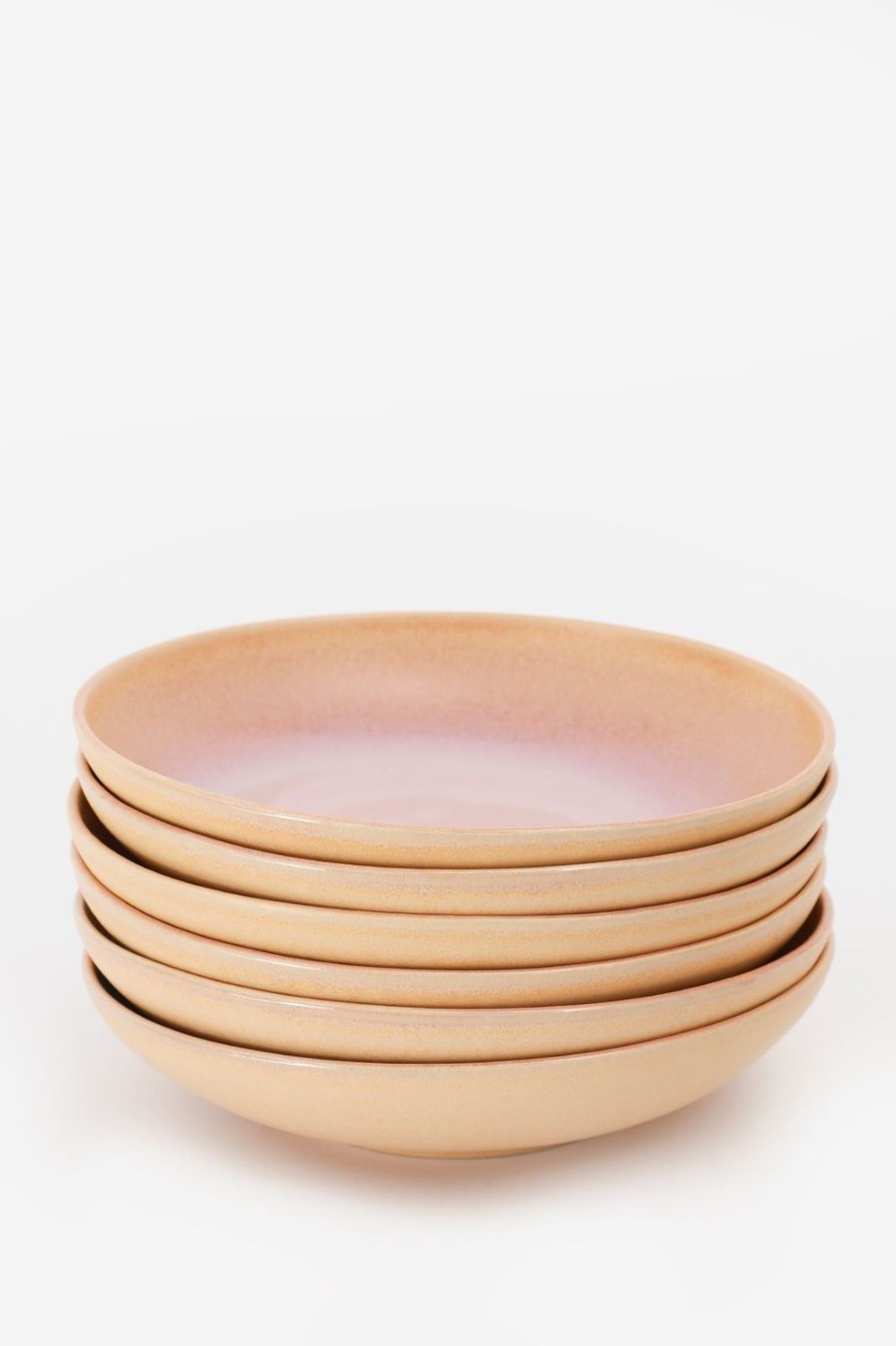 Sissy-Boy Servies | Pastabord Lichtbruin Reactive Glaze Funky