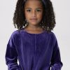 Sissy-Boy T-Shirts En Tops | Donkerpaarse Ribcord Velvet Top Met Knoopdetail