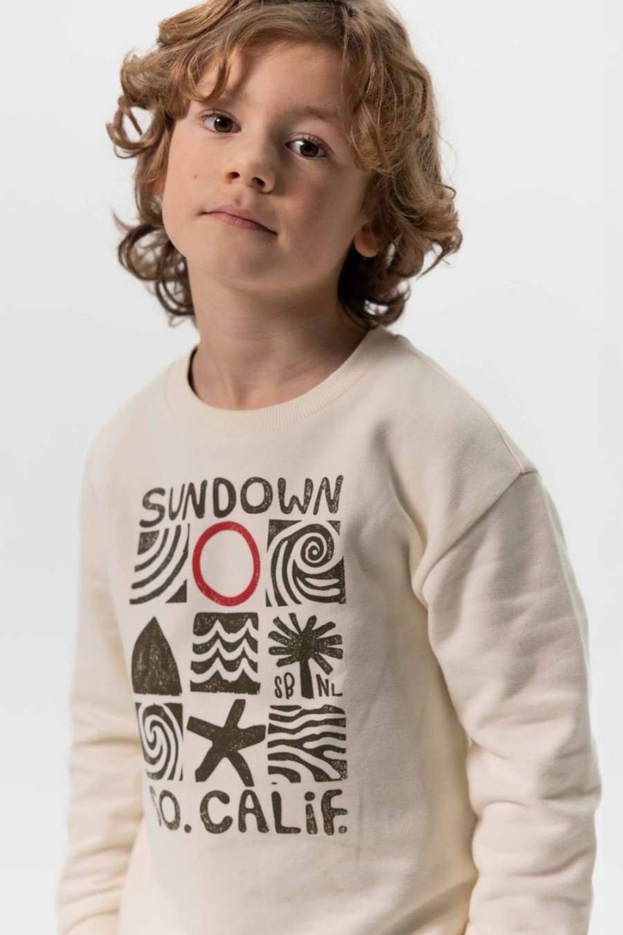 Sissy-Boy Truien En Vesten | Off-White Sweater Met Groene Print