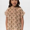 Sissy-Boy Blouses | Licht Oranje Blouse Met Palmboomprint