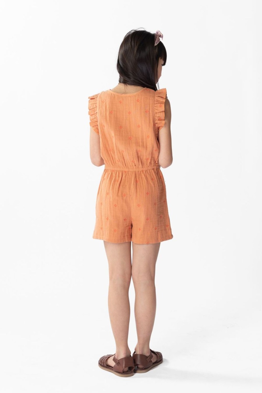 Sissy-Boy Broeken | Oranje Jumpsuit Met Borduursel