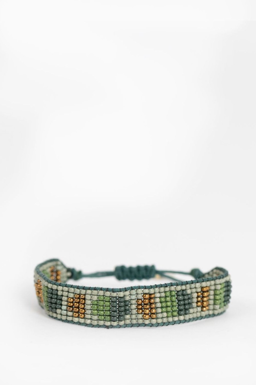 Sissy-Boy Sieraden | Groene Kralen Armband Met Stippen