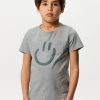 Sissy-Boy T-Shirts En Polo'S | Grijsblauw Neppy T-Shirt Met Smiley