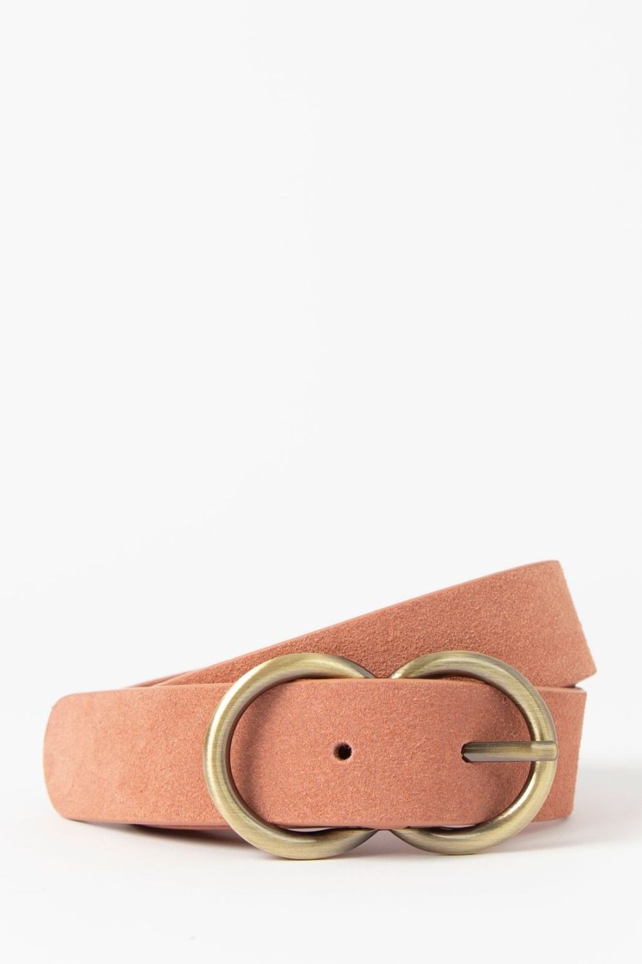 Sissy-Boy Riemen | Roze Suede Riem Met Ronde Buckle