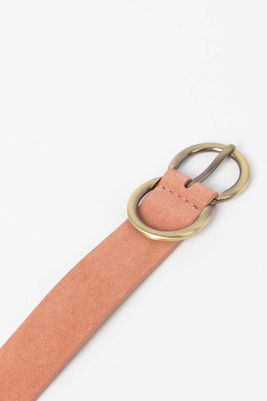 Sissy-Boy Riemen | Roze Suede Riem Met Ronde Buckle