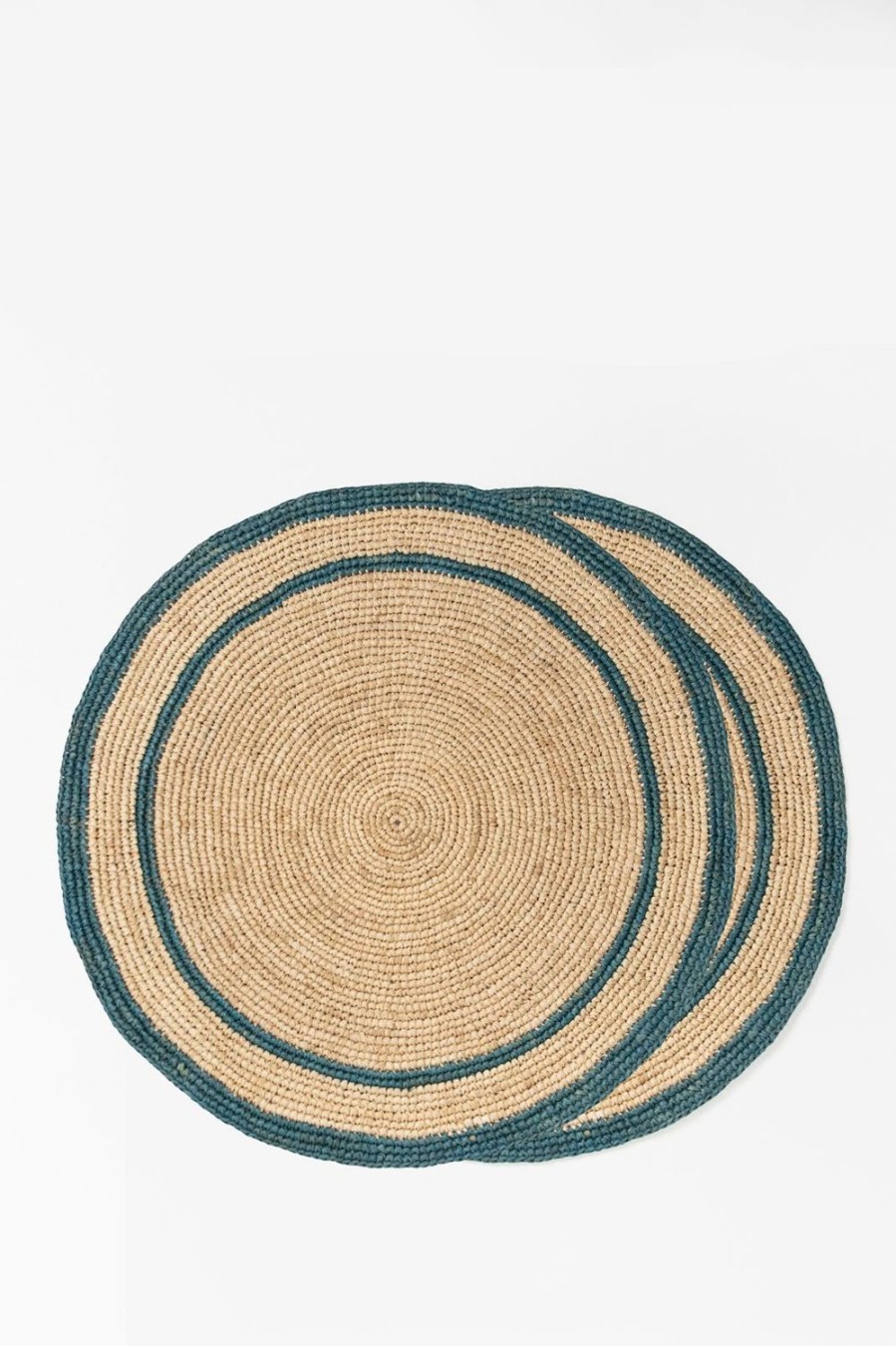 Sissy-Boy Keukentextiel | Set Van 2 Blauwe Raffia Placemats