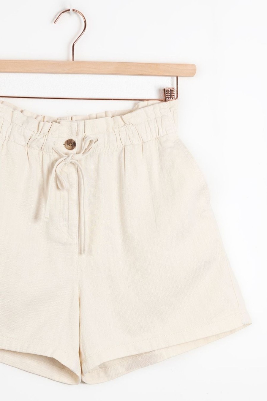 Sissy-Boy Broeken | Off-White High Waist Katoenen Shorts