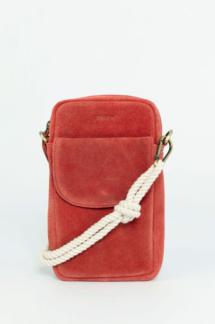 Sissy-Boy Tassen | Suede Crossbody Tasje Met Koord