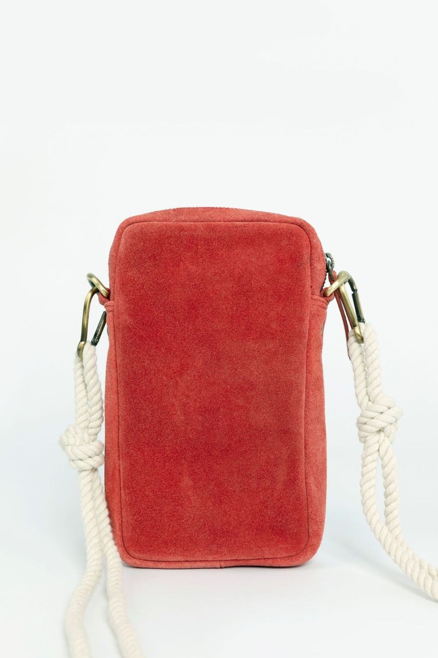 Sissy-Boy Tassen | Suede Crossbody Tasje Met Koord