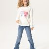 Sissy-Boy T-Shirts En Tops | Beige Longsleeve T-Shirt Met Amour Print