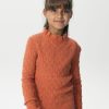 Sissy-Boy Truien En Vesten | Oranje Ajour Gebreide Trui Met Mock Neck