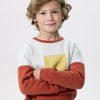 Sissy-Boy Truien En Vesten | Donkerrode Colourblock Sweater