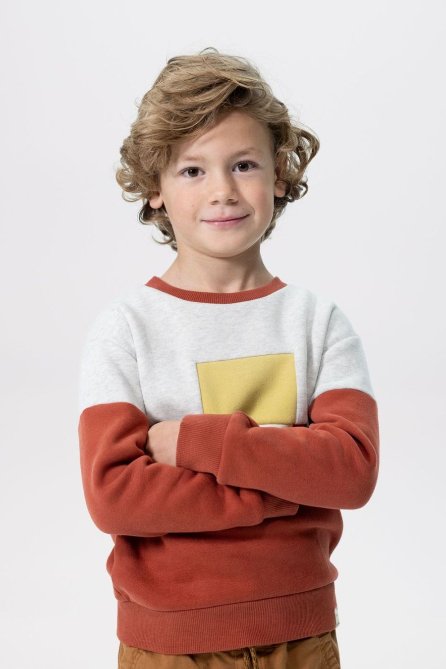 Sissy-Boy Truien En Vesten | Donkerrode Colourblock Sweater