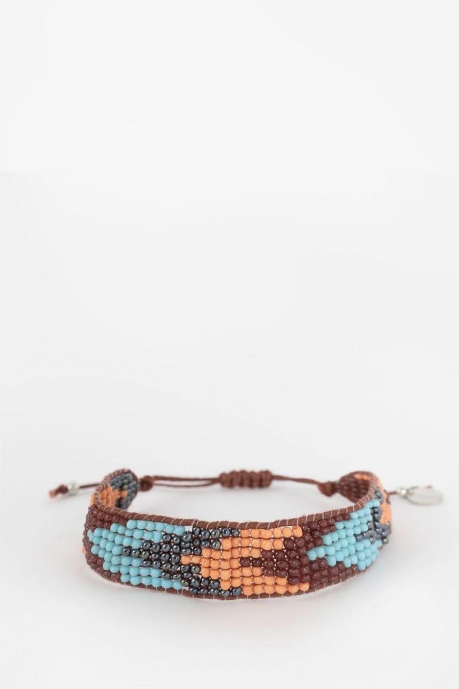 Sissy-Boy Sieraden | Multicolour Kralen Armband Met Visgraat Patroon