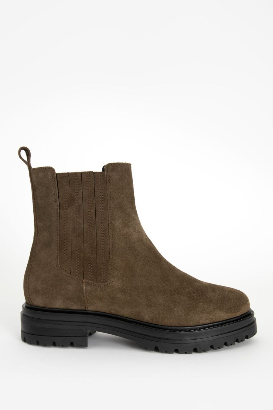 Sissy-Boy Schoenen | Donker E Suede Chelsea Boots Met Elastiek Detail