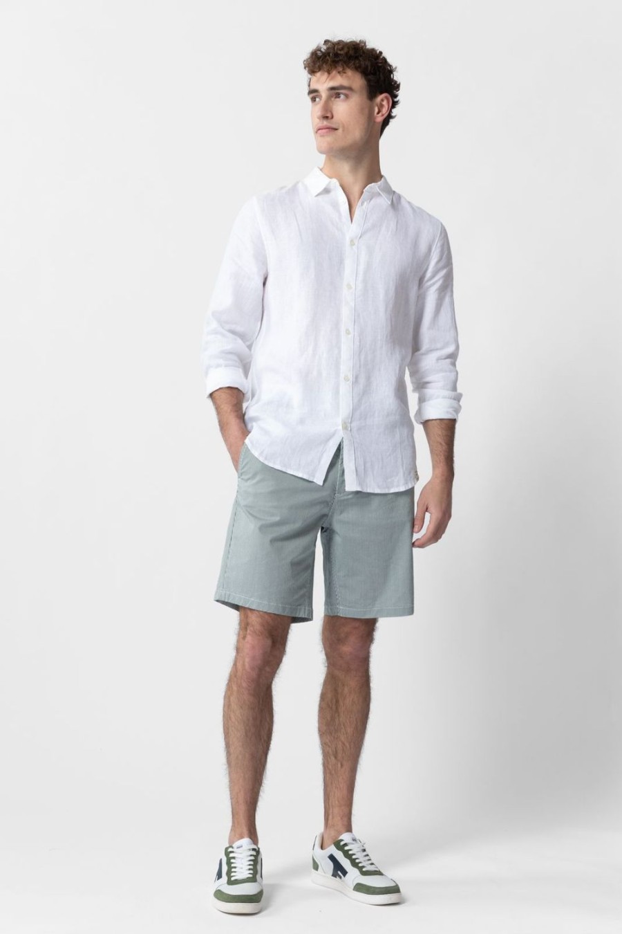 Sissy-Boy Broeken | E Katoenen Gestreepte Chino Shorts