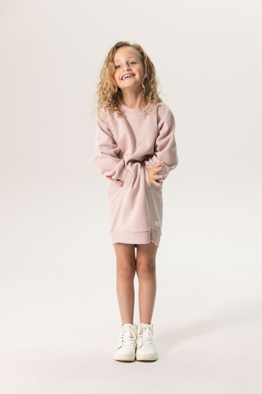 Sissy-Boy Jurken | Oudroze Sweater Jurk Met Plooien