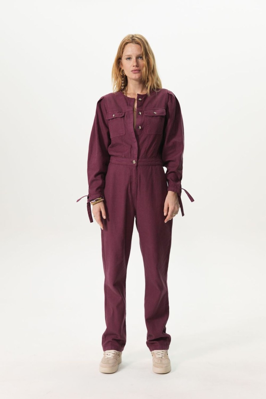 Sissy-Boy Broeken | Bordeauxrode Jumpsuit