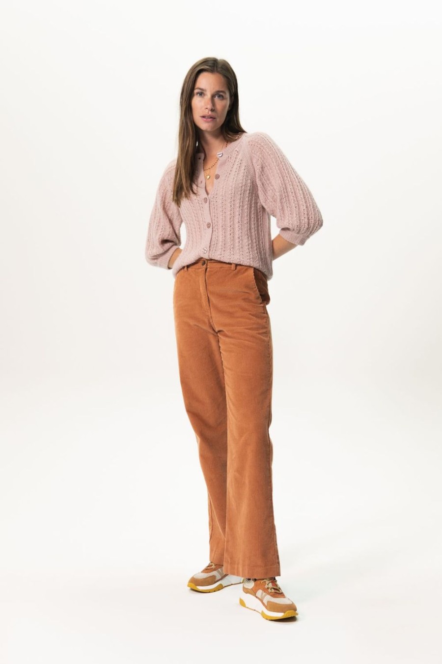 Sissy-Boy Broeken | Lichtbruine Wide Leg Corduroy Broek