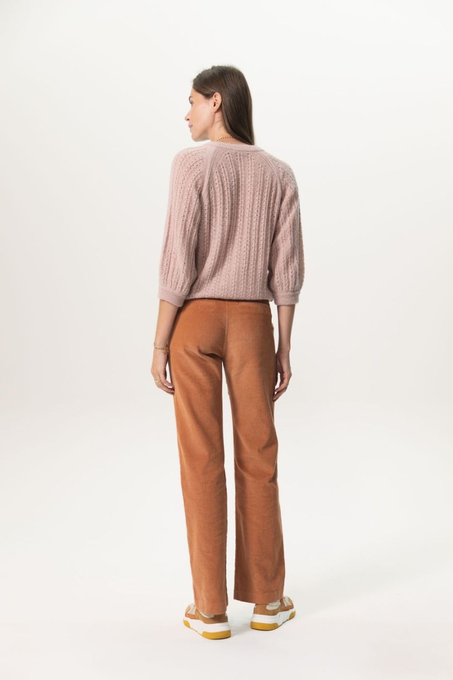 Sissy-Boy Broeken | Lichtbruine Wide Leg Corduroy Broek