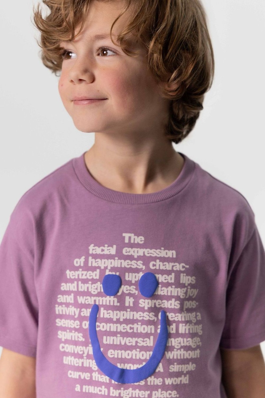 Sissy-Boy T-Shirts En Polo'S | Paars Oversized T-Shirt Met Smiley Print