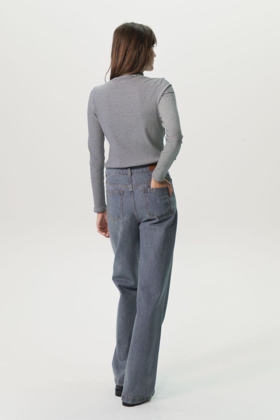 Sissy-Boy Broeken | Brovary Grijze High Waist Wide Leg Jeans