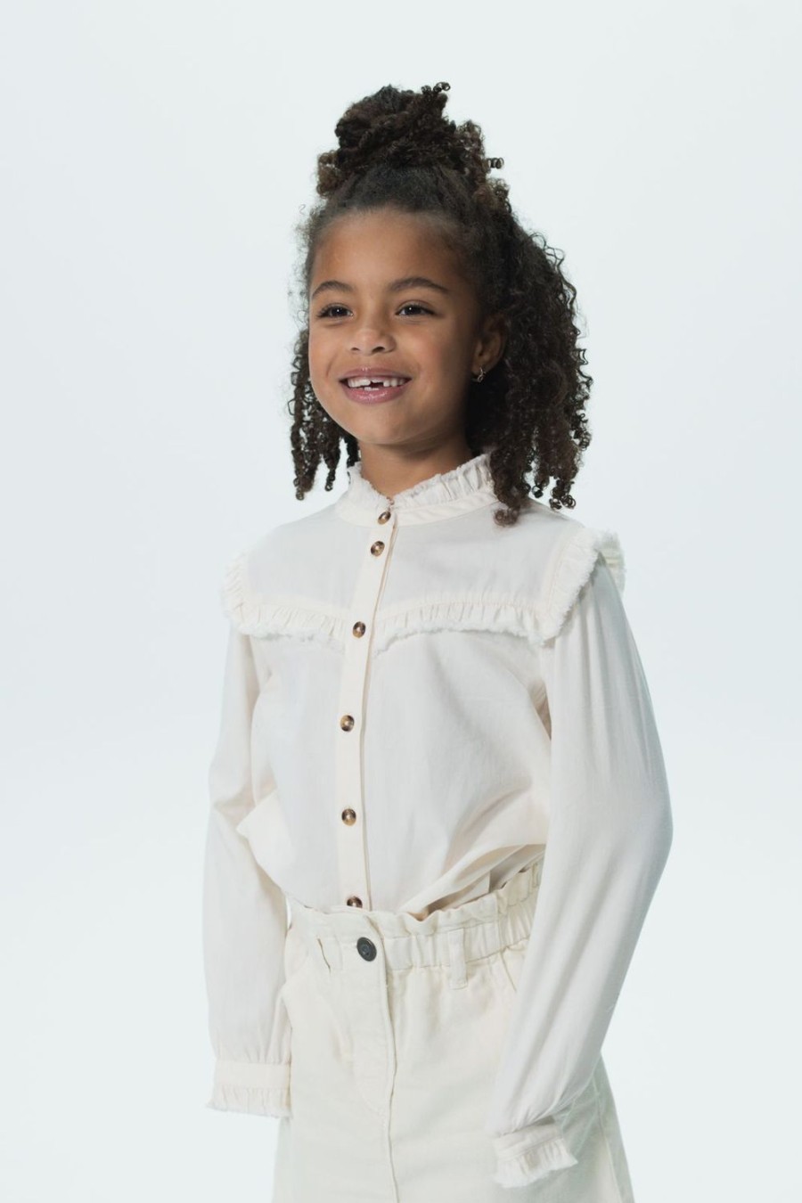 Sissy-Boy Blouses | Te Denim Blouse Met Ruffles