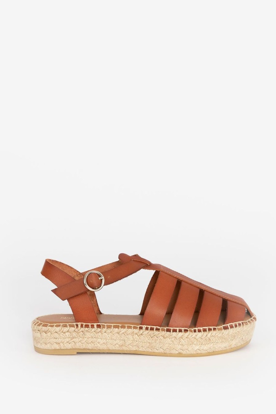 Sissy-Boy Schoenen | E Leren Sandalen Met Espadrille Zool