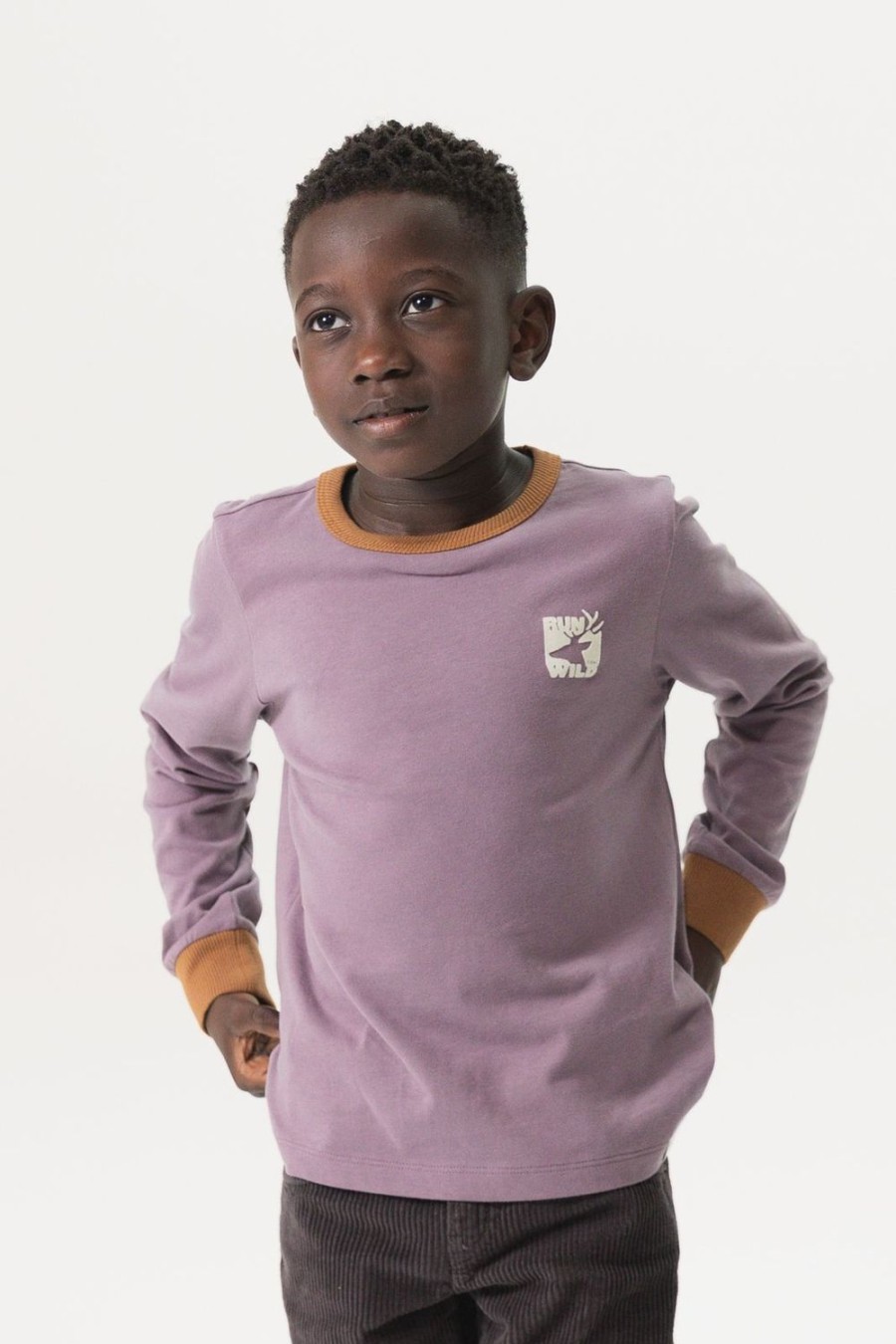 Sissy-Boy T-Shirts En Polo'S | Paars Longsleeve T-Shirt Met Print