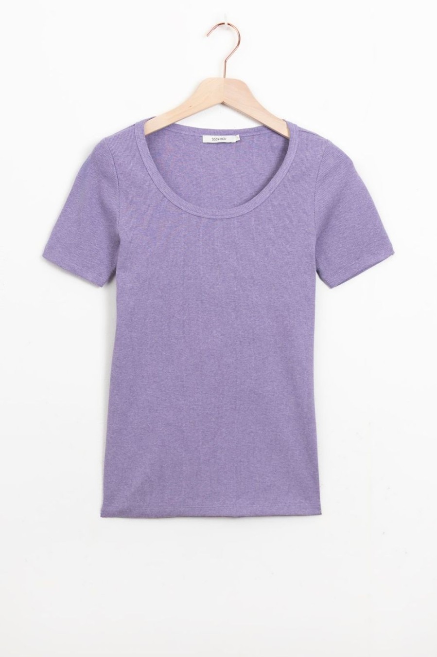 Sissy-Boy T-Shirts En Tops | Lavendel Rib T-Shirt