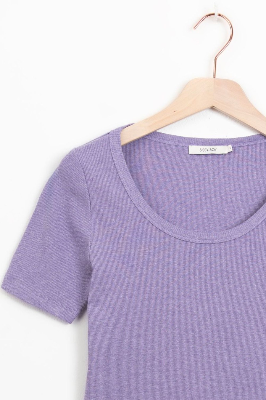 Sissy-Boy T-Shirts En Tops | Lavendel Rib T-Shirt