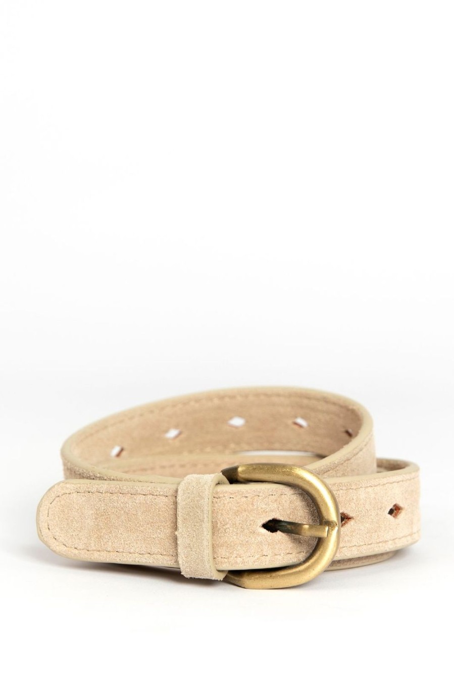 Sissy-Boy Riemen | Suede Riem Met Goudkleurige Gesp